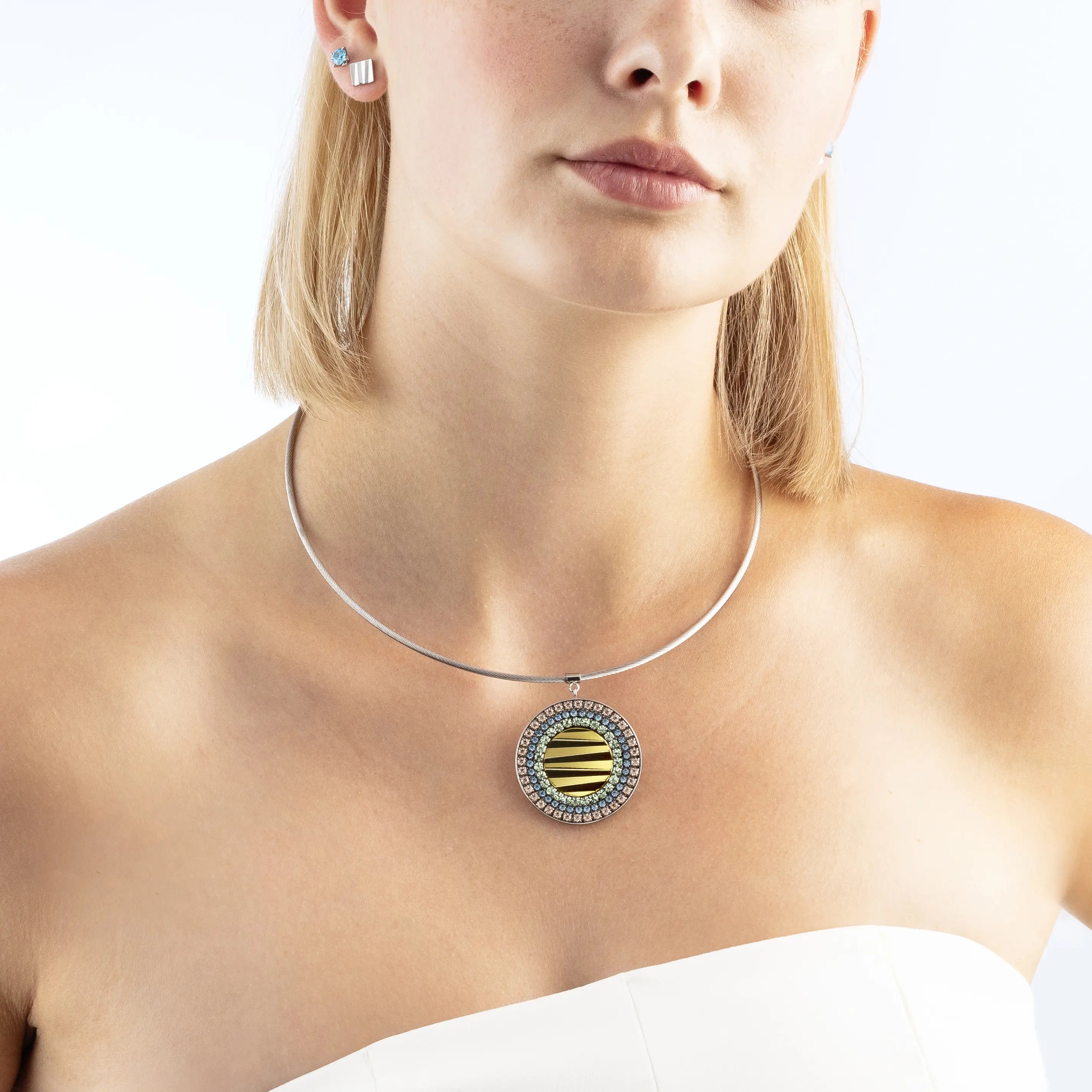 coeur-de-lion-amulett-glam-waves-halskette-silber-multicolor-pastell image 3