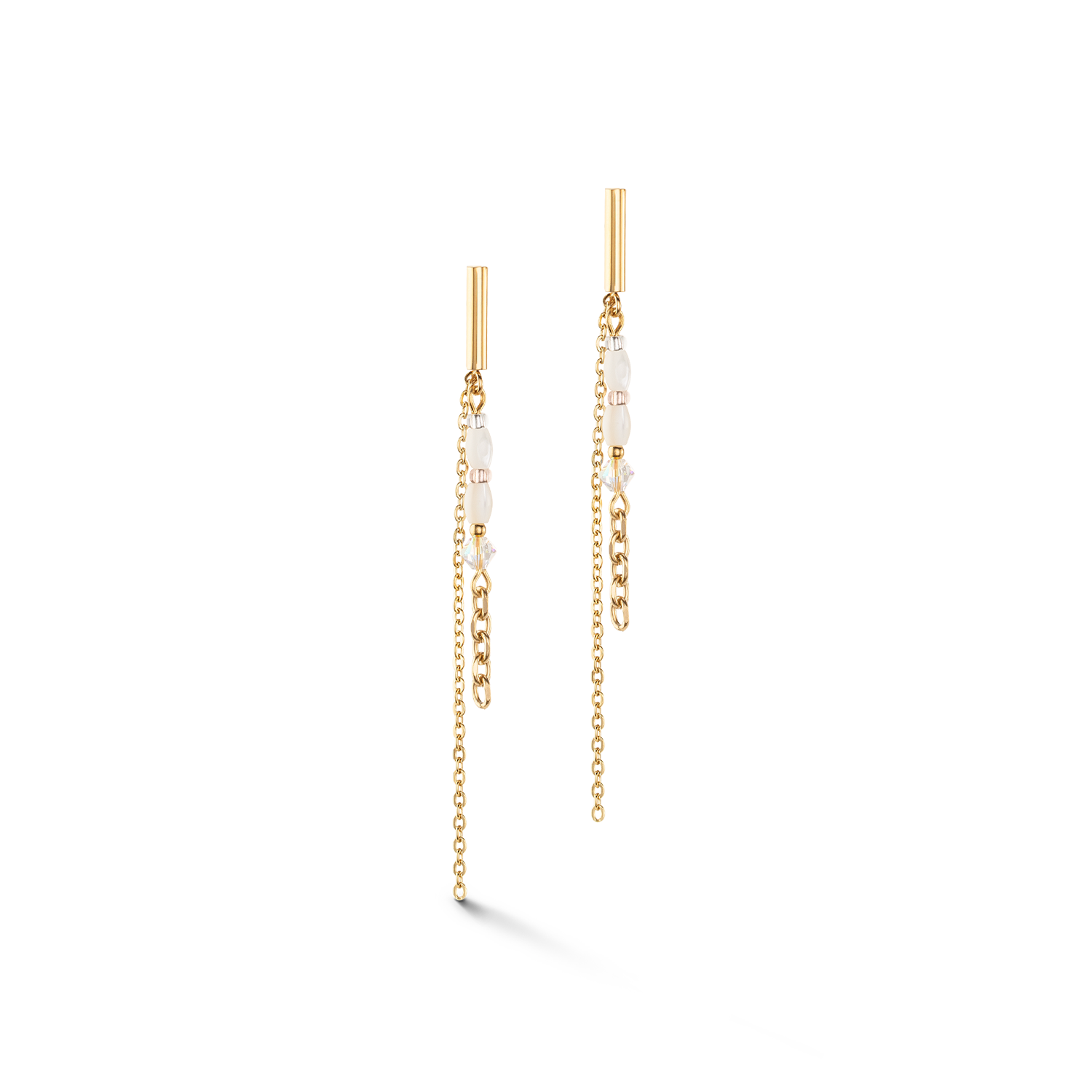 coeur-de-lion-brilliant-square-layer-ohrringe-gold-stab-mit-perlmutt image 1