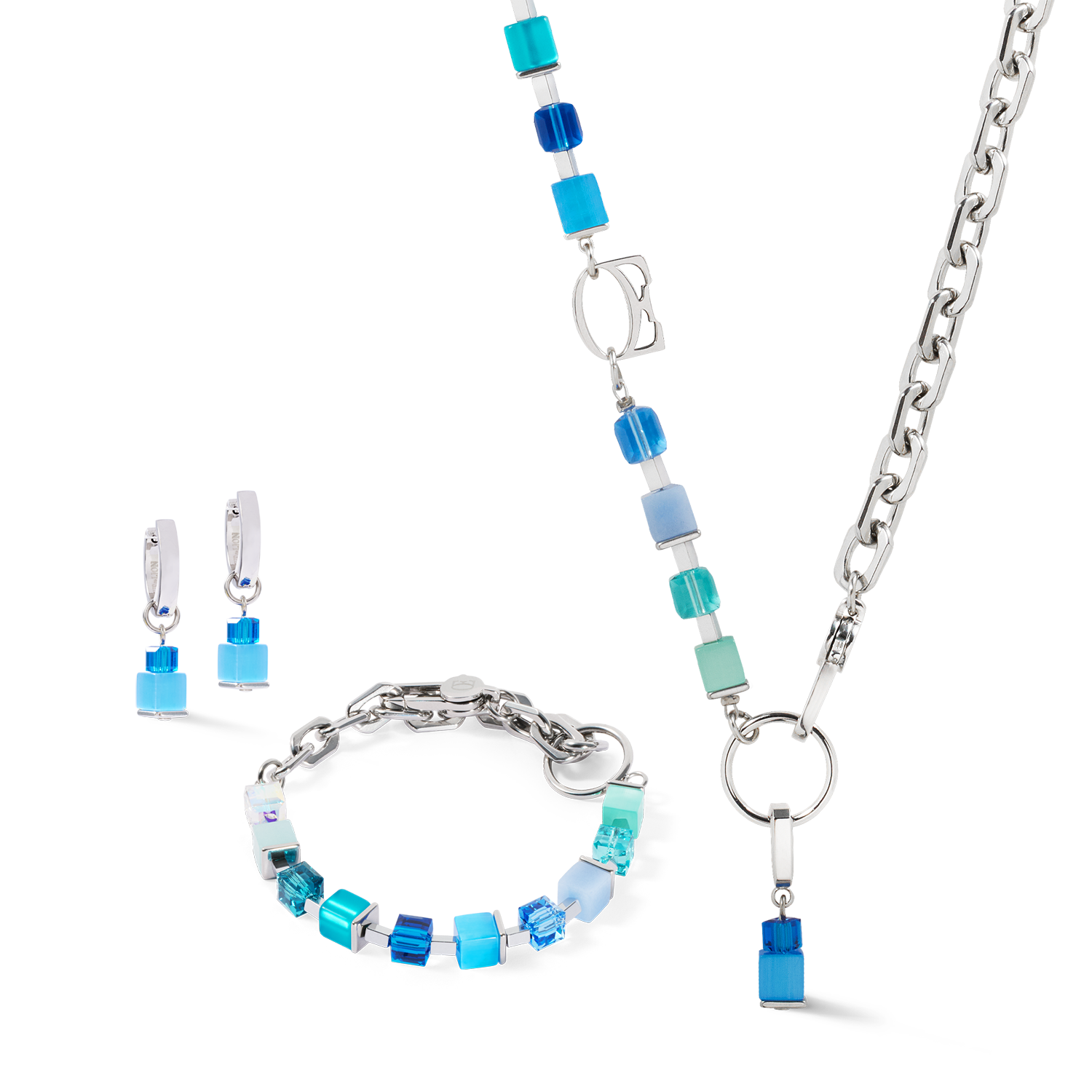 coeur-de-lion-cube-fusion-charm-armband-silber-ocean image 3