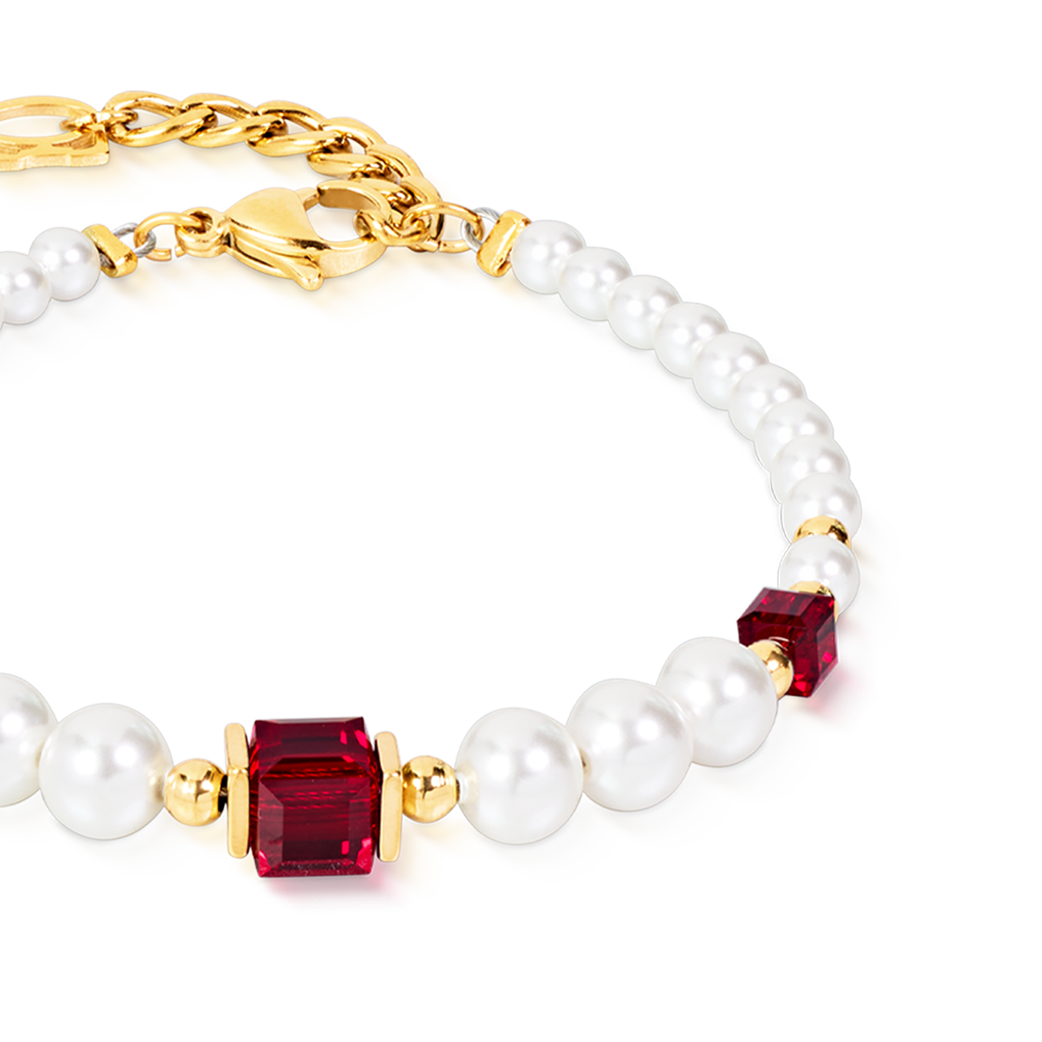 coeur-de-lion-cocktail-pearls-armband-ruby-rot-17-5-cm image 2