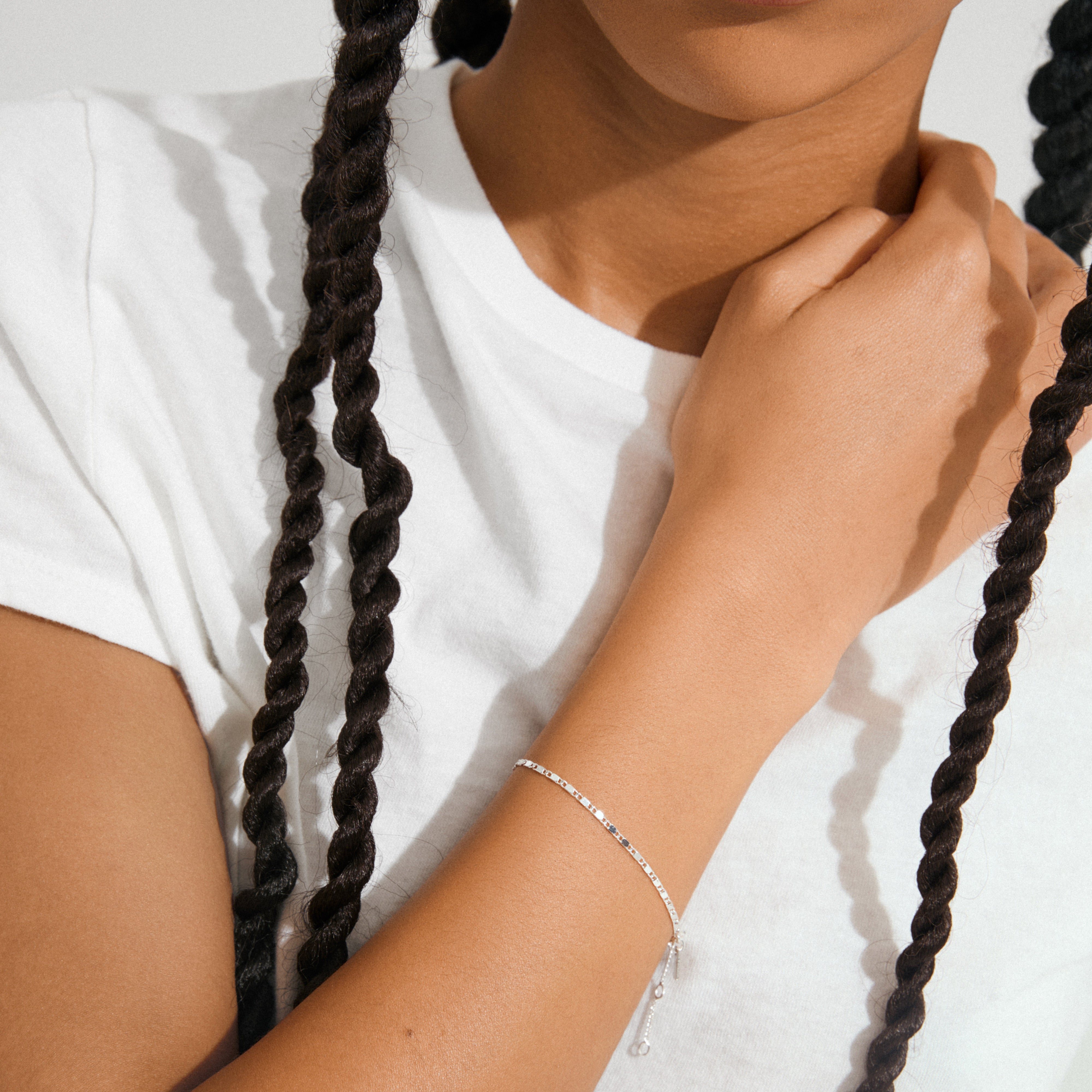 pilgrim-parisa-flachglieder-armband-versilbert image 2