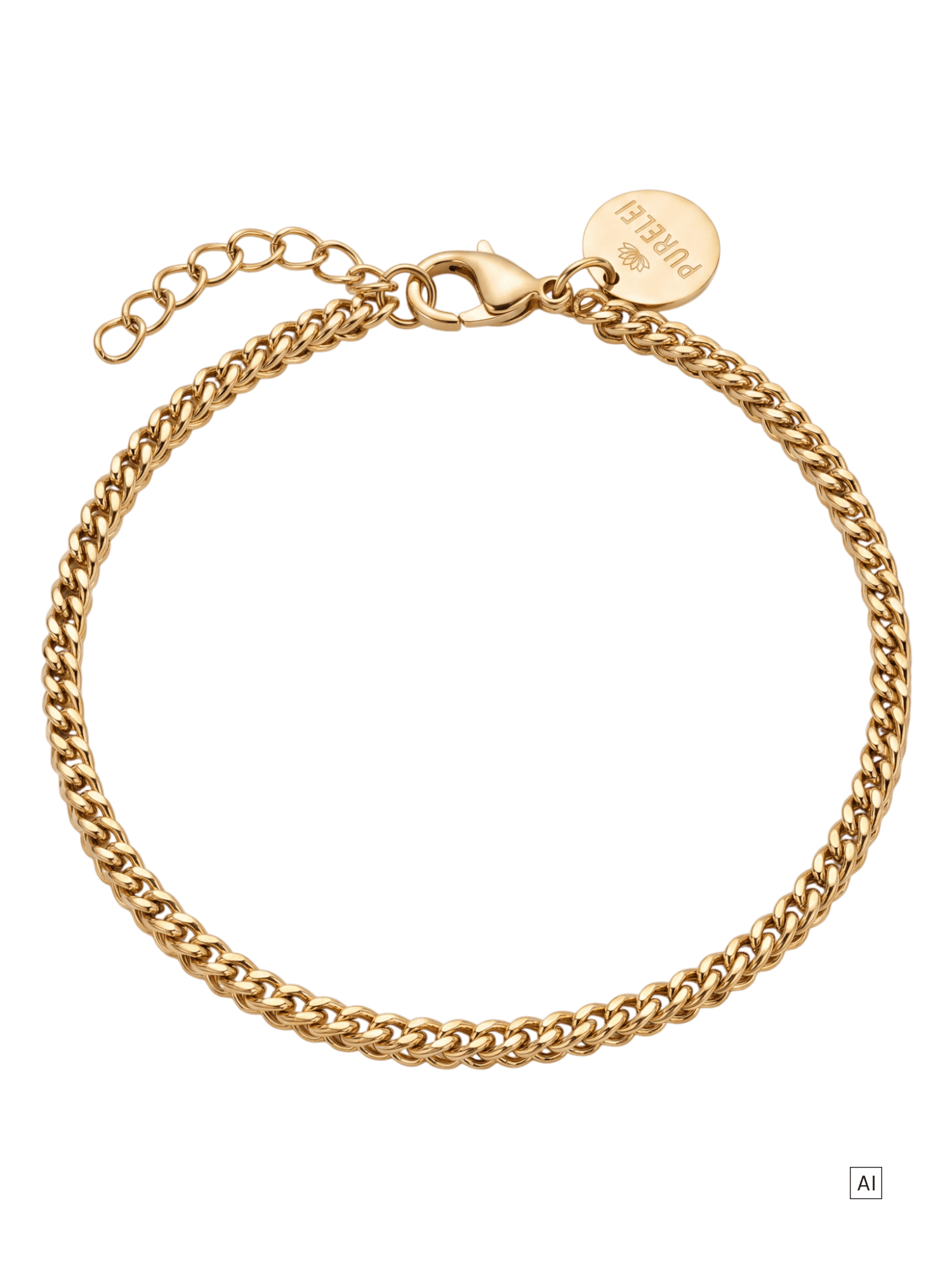 purelei-slim-box-chain-armband-verstellbar-19-21-cm image 1