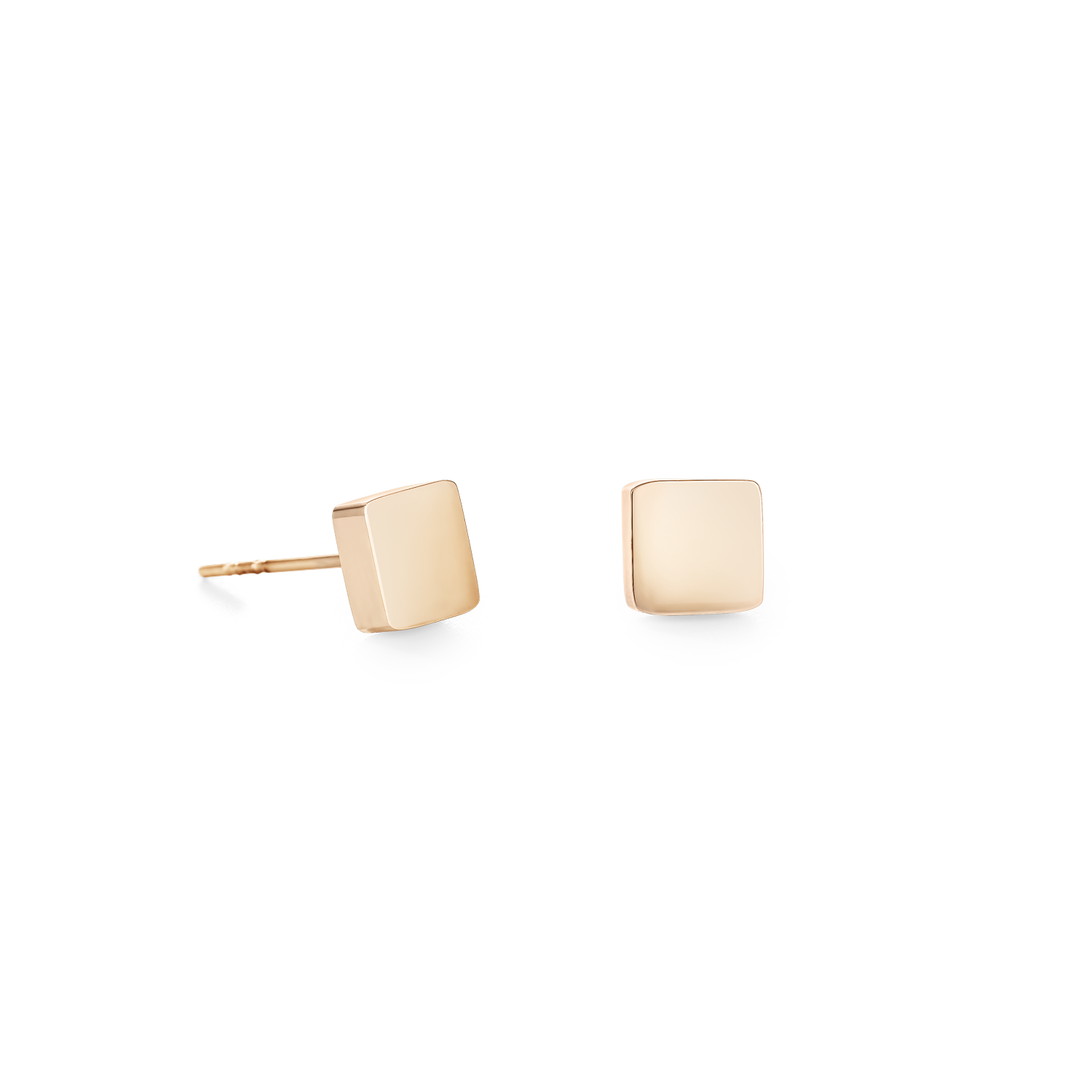 coeur-de-lion-brilliant-square-ohrstecker-quadrat-edelstahl-ros-gold image 1