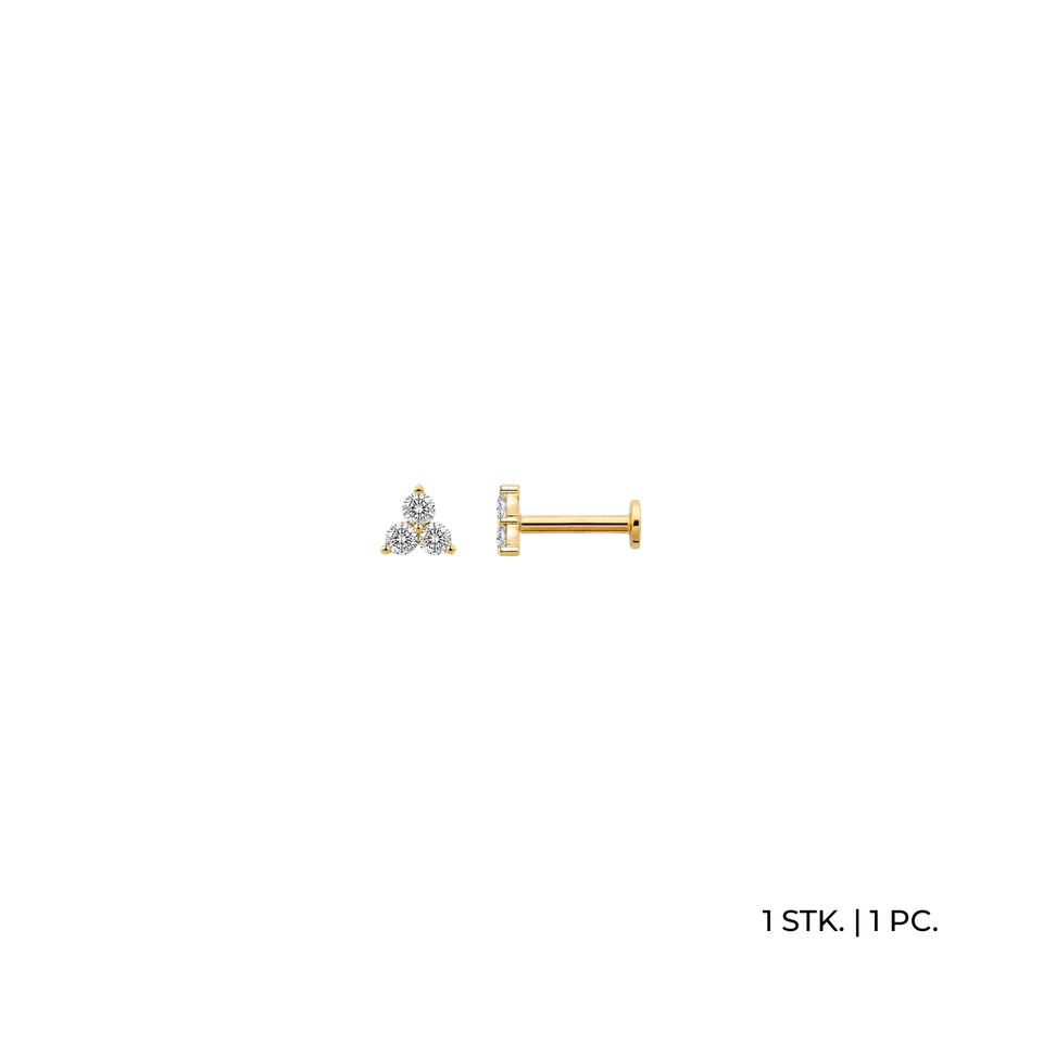 xenox-fine-trillium-piercing-xg14k8012g-585-gelbgold-mit-zirkonia image 1