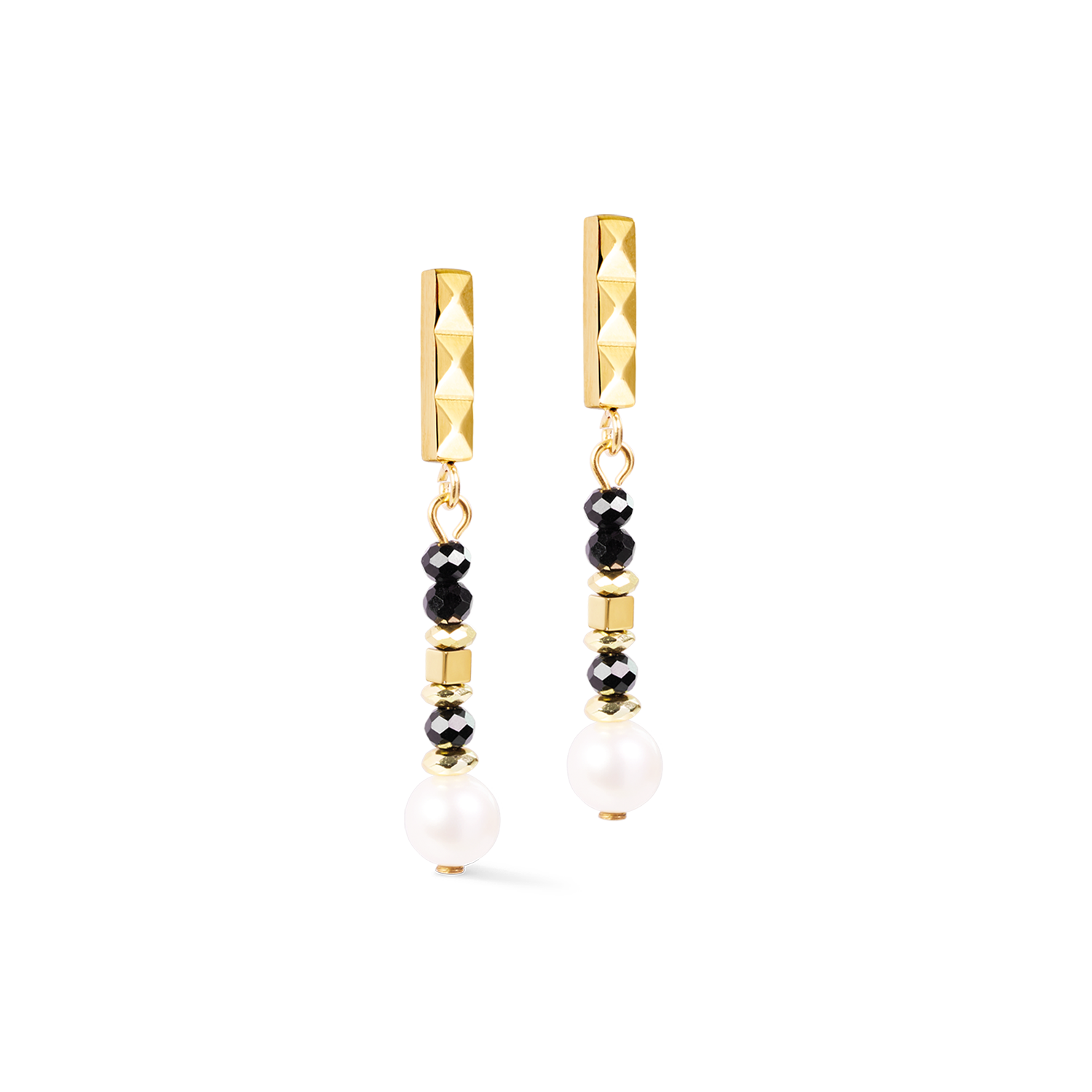 coeur-de-lion-ohrstecker-astoria-noir-pearl-gold-3-5-cm image 2