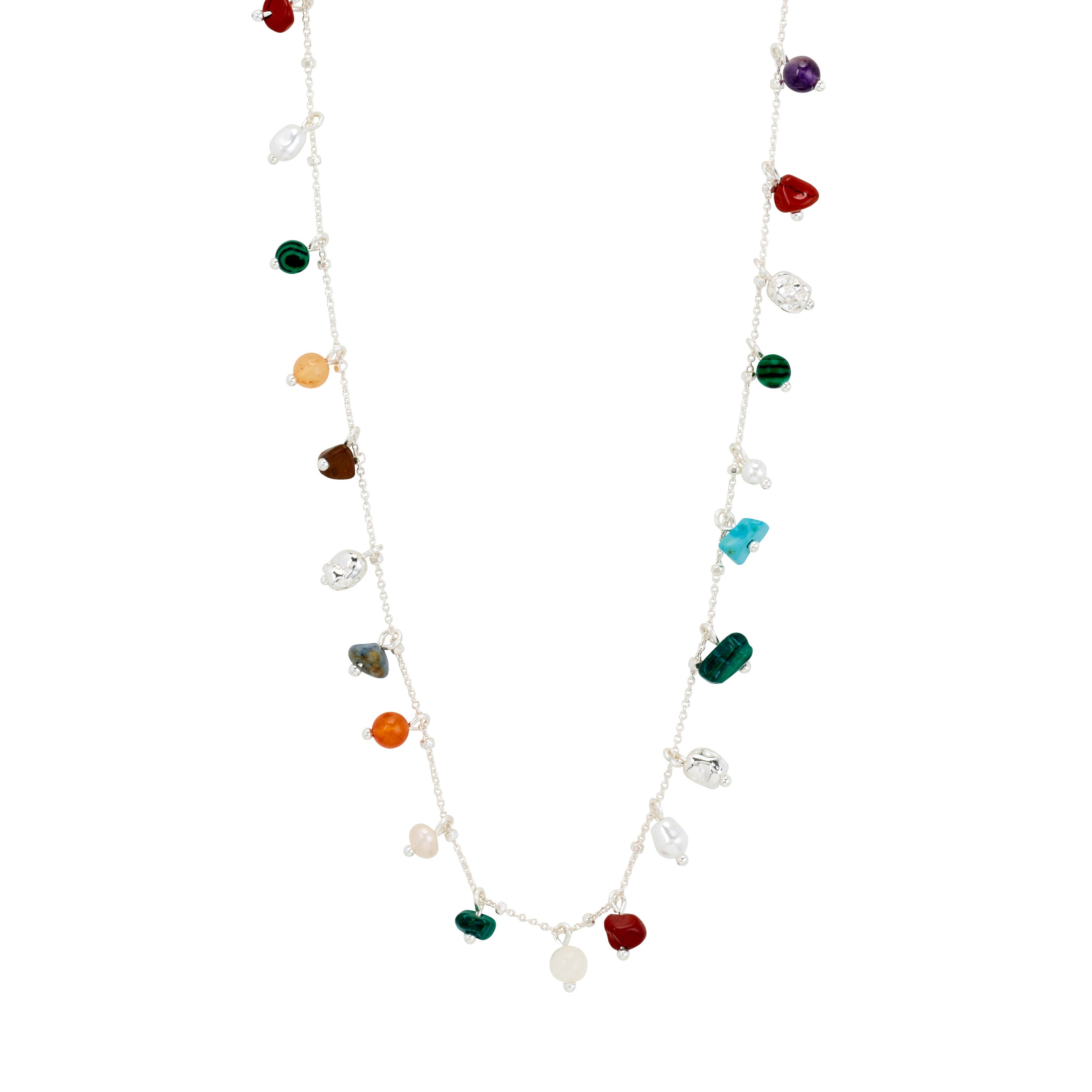 pilgrim-between-halskette-versilbert-mit-edelsteinen-multicolor image 1