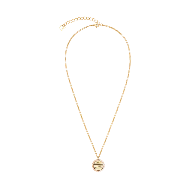 coeur-de-lion-halskette-amulett-mini-waves-gold-beige image 1