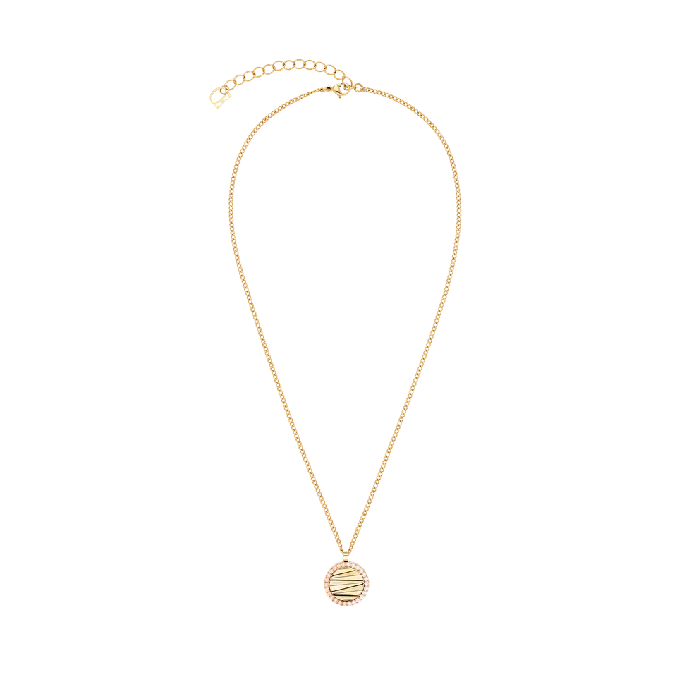 coeur-de-lion-halskette-amulett-mini-waves-gold-beige image 1