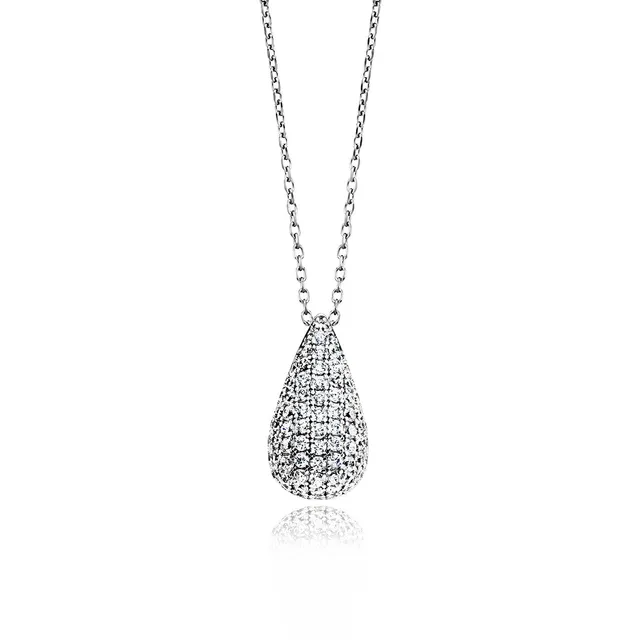 julie-julsen-kette-mit-anh-nger-crystal-drop-silber-mit-77-zirkonia image 1