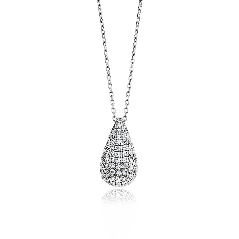julie-julsen-kette-mit-anh-nger-crystal-drop-silber-mit-77-zirkonia image 1