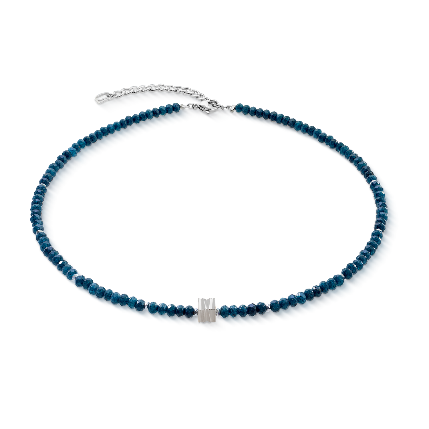 coeur-de-lion-halskette-wave-essence-navy-jade-silber image 1