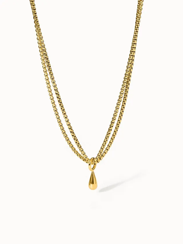 purelei-droplet-kette-doppelte-layering-halskette-mit-tropfenf-rmigem-anh-nger-4 image 1