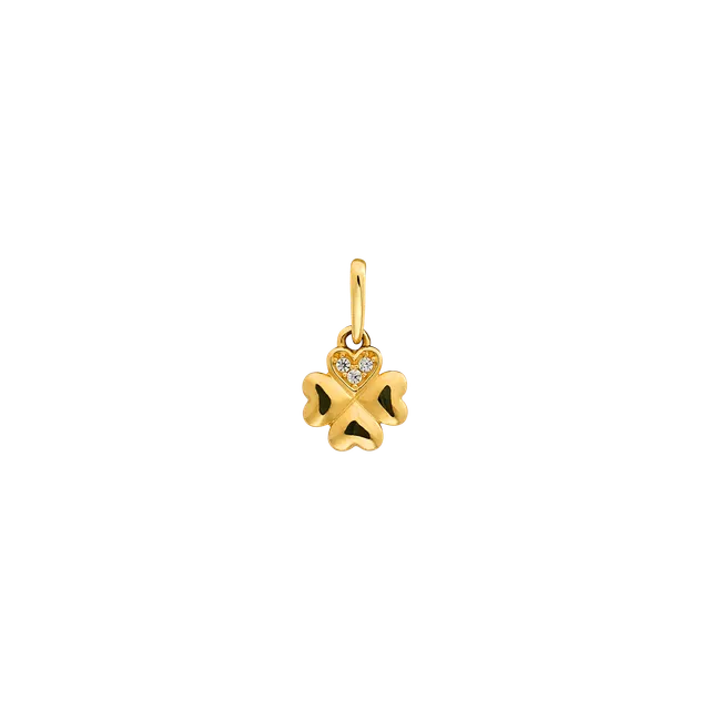 xenox-fine-clover-luck-anh-nger-585-gelbgold-kleeblatt-zirkonia image 1