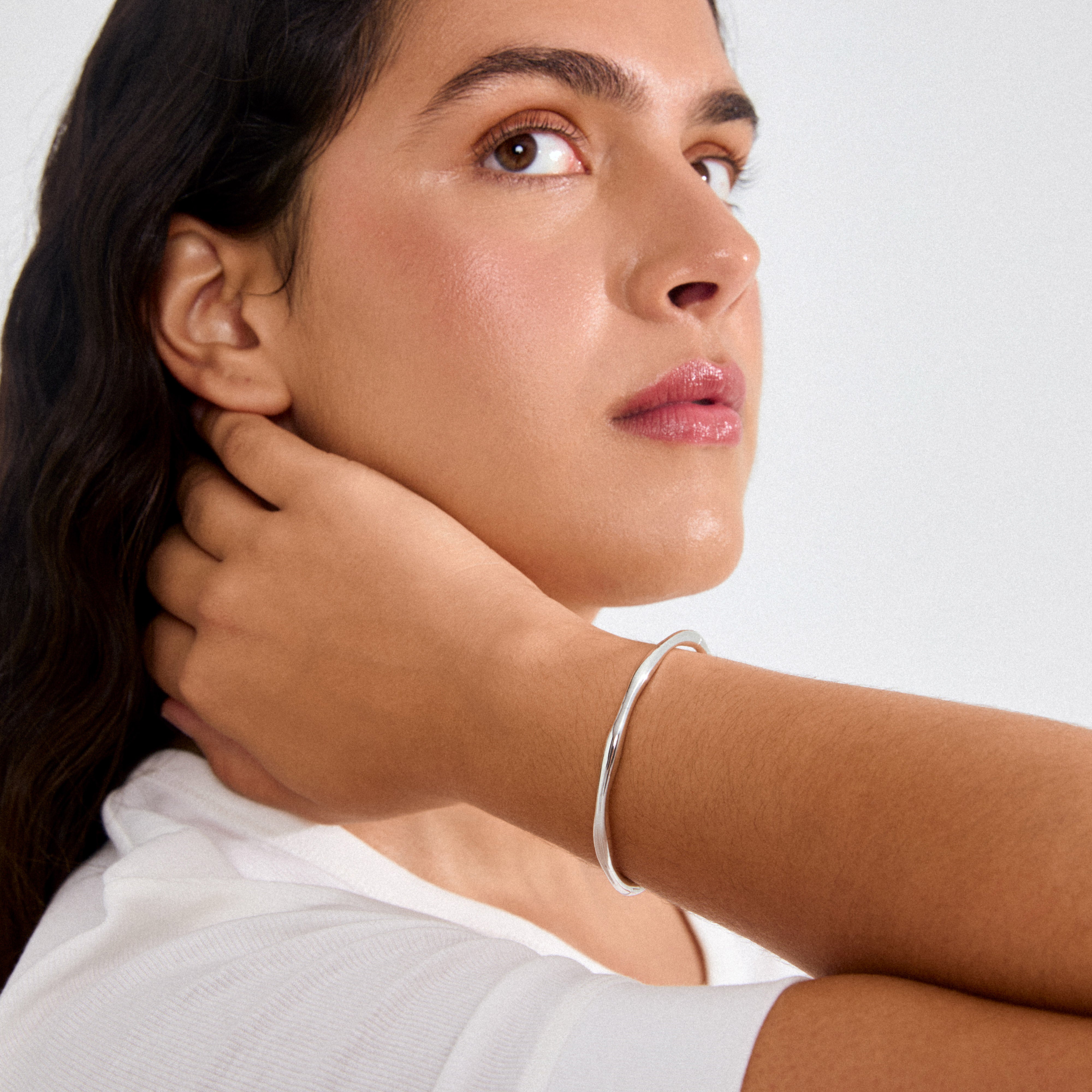 pilgrim-haze-armreif-silber-plated-minimalistischer-bangle image 3