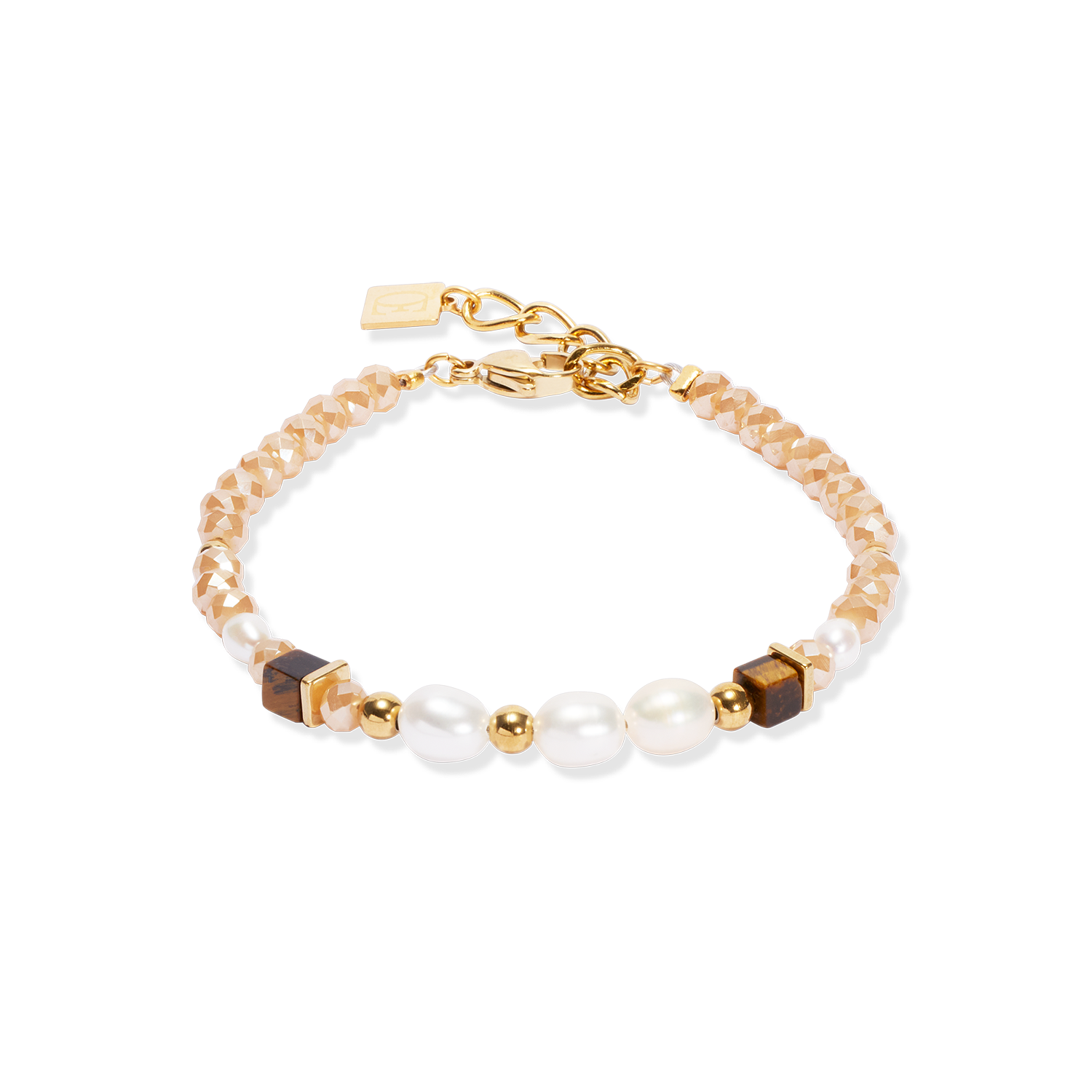 coeur-de-lion-armband-cosmic-pearls-deep-gold image 1