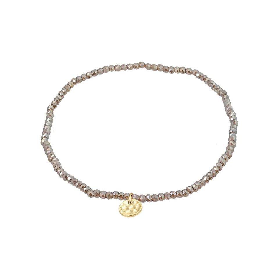 pilgrim-indie-armband-17-cm-glasperlen-grau-vergoldet image 1