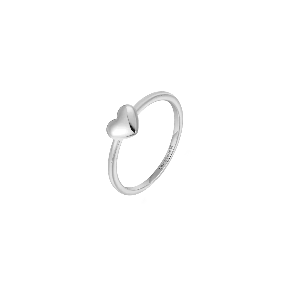 xenox-heart-ring-925-sterlingsilber-rhodiniert image 1