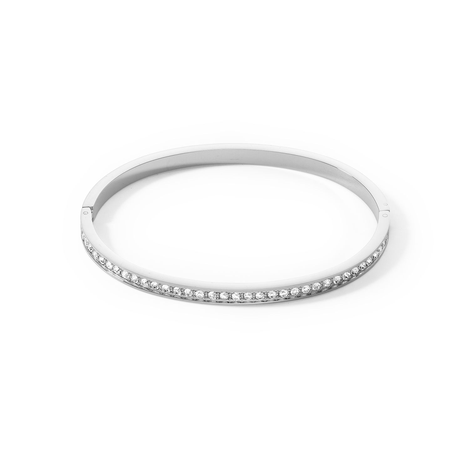 coeur-de-lion-armreif-slim-silber-kristall-19-cm-edelstahl-kristalle image 1