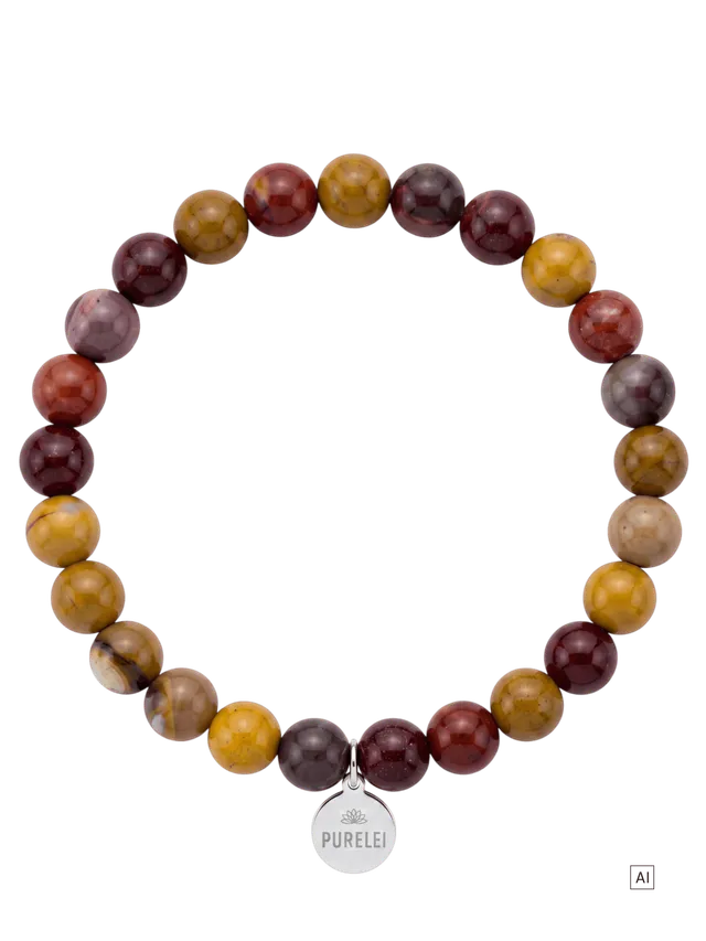 purelei-mookaite-elegance-perlenarmband-herren-jaspis-armband-20-cm image 1