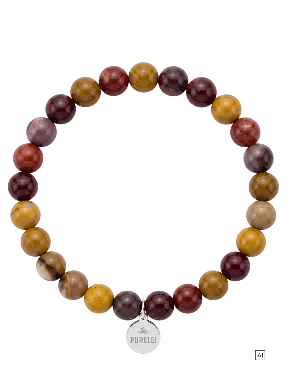purelei-mookaite-elegance-perlenarmband-herren-jaspis-armband-20-cm image 1