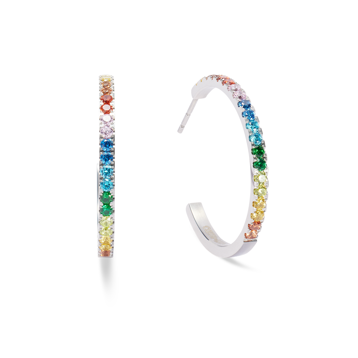 coeur-de-lion-eternal-love-creole-big-silber-multicolor-zirkonia-3-cm image 2