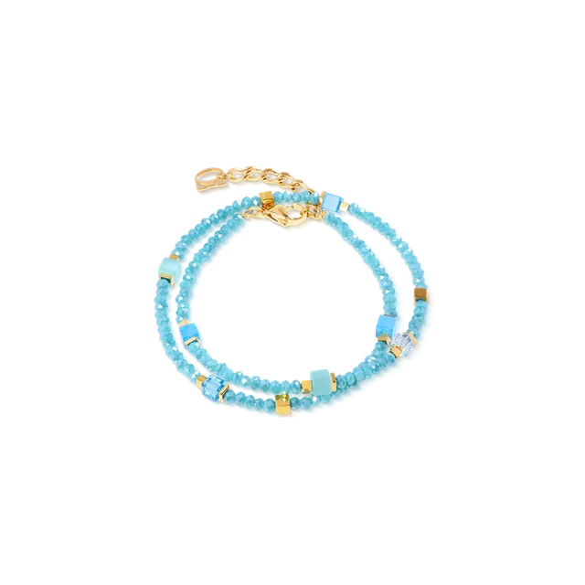 coeur-de-lion-joyful-colours-flex-armband-gold-t-rkis image 1
