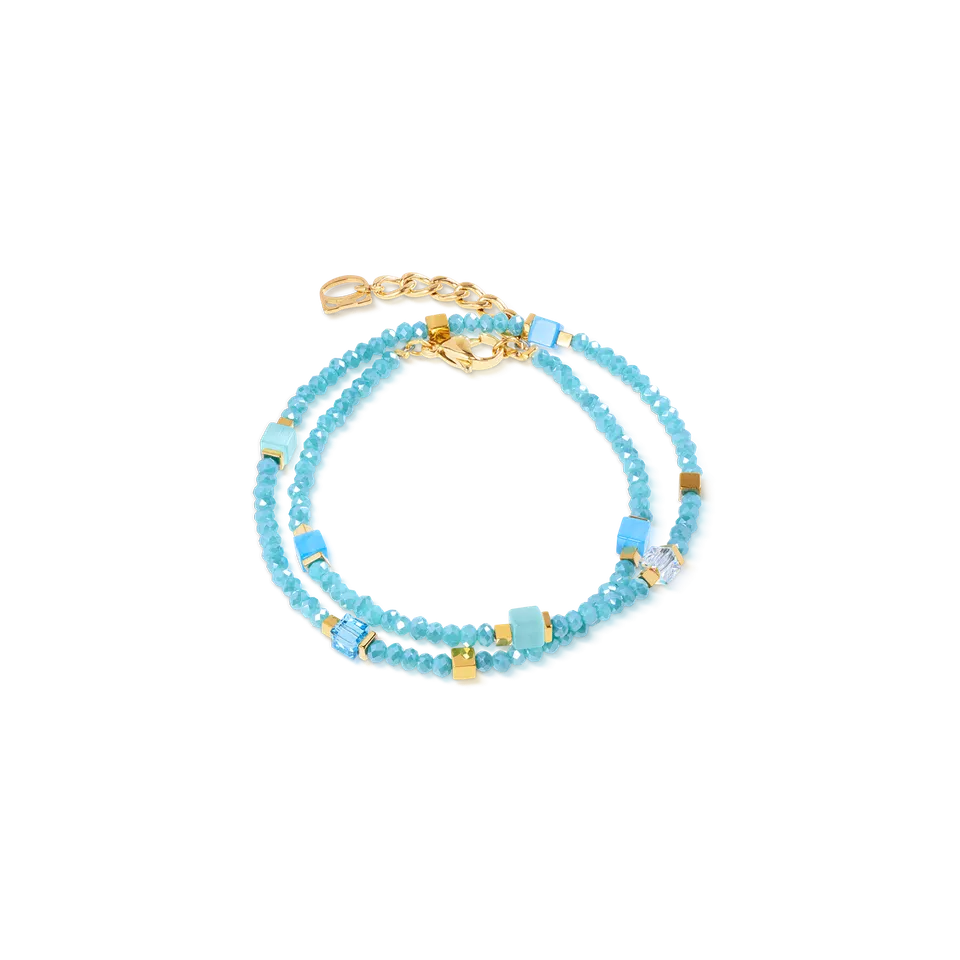 coeur-de-lion-joyful-colours-flex-armband-gold-t-rkis image 1