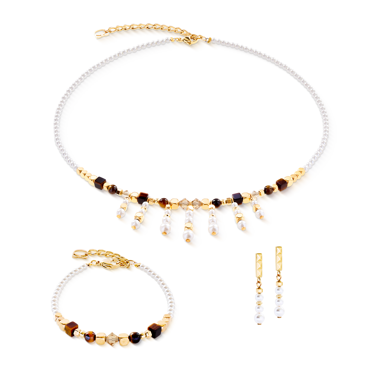 coeur-de-lion-princess-sunray-halskette-gold-braun-mit-tigerauge image 3
