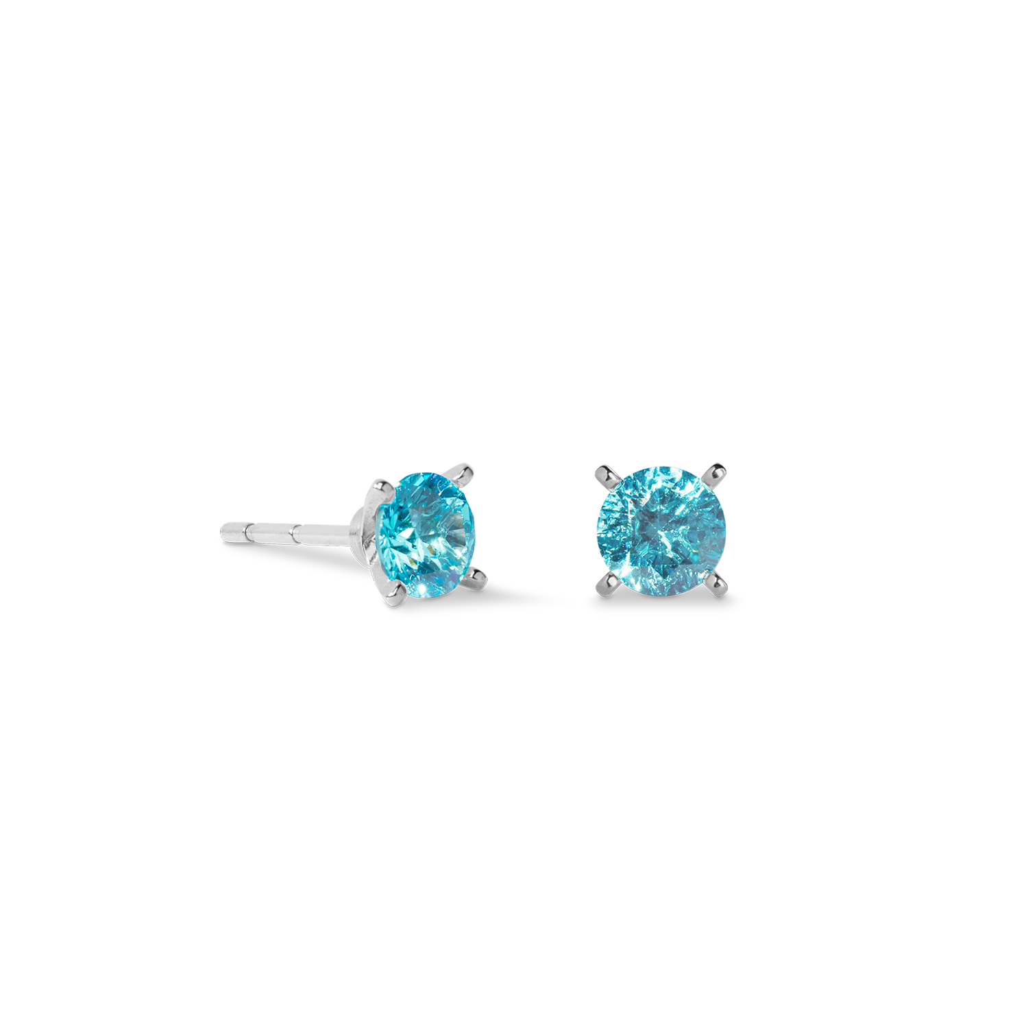 coeur-de-lion-glam-dot-ohrstecker-5-mm-silber-aqua image 2