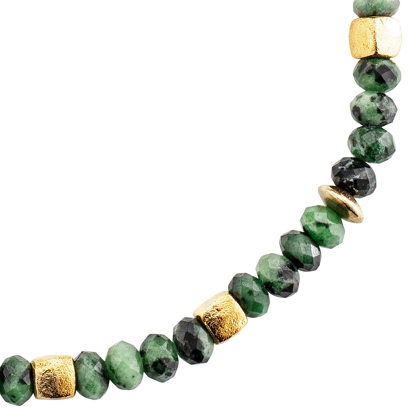 julie-julsen-loving-stones-kette-vergoldet-mit-gr-nen-rubin-zoisit-edelsteinen image 3