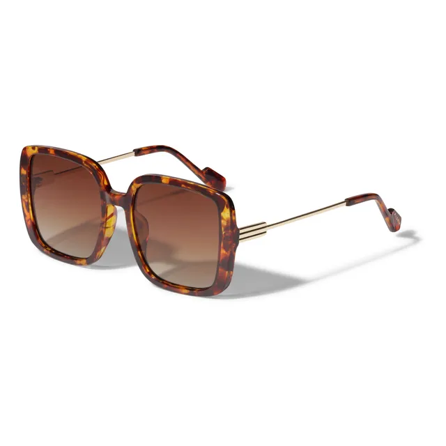 pilgrim-aliet-sonnenbrille-tortoise-brown-gold-oversize-vintage-eckig image 1