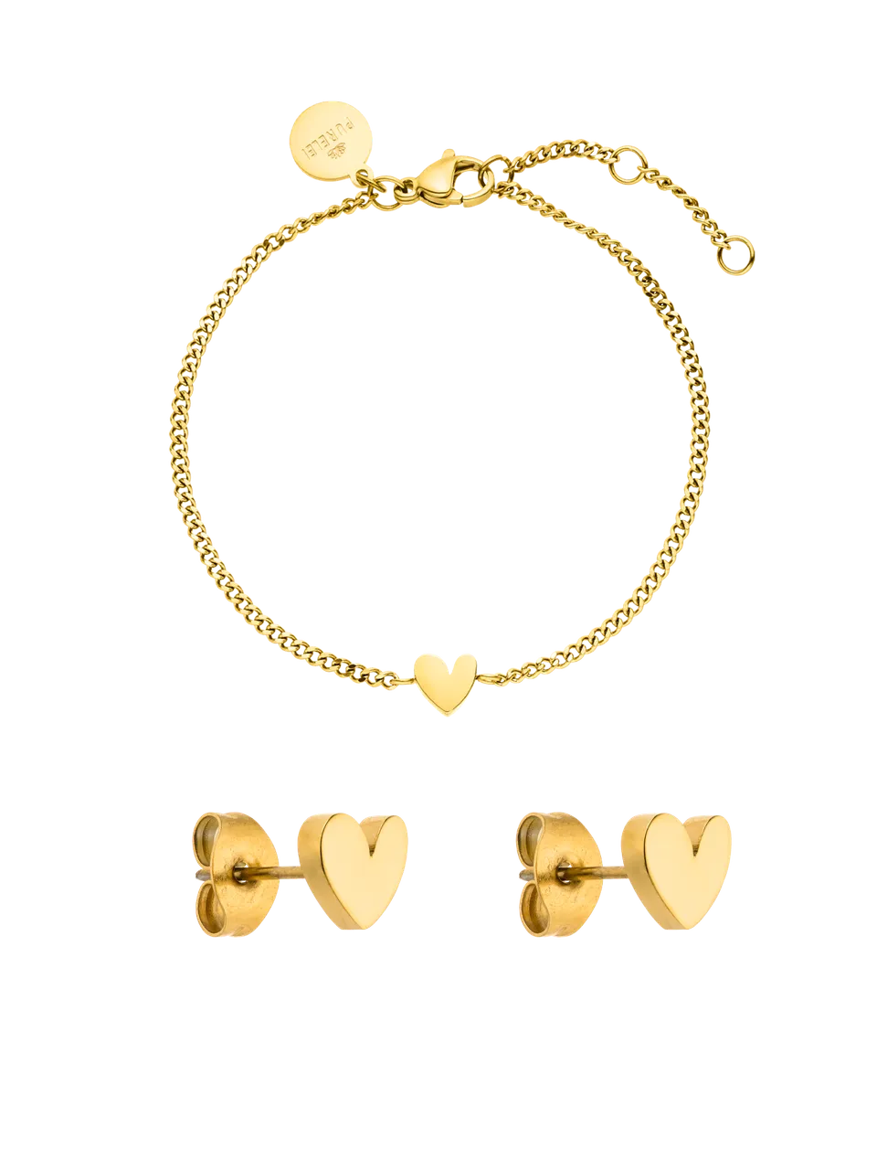 purelei-daily-love-set-tiny-heart-armband-und-ohrringe-schmuckset-aus-edelstahl image 1