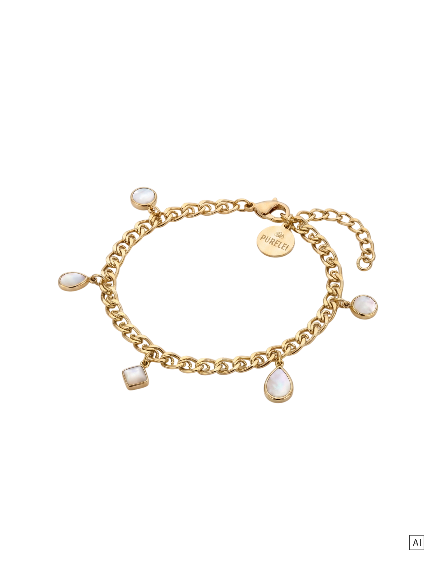 purelei-soft-shine-armband-mit-perlmutt-tropfenanh-ngern image 1