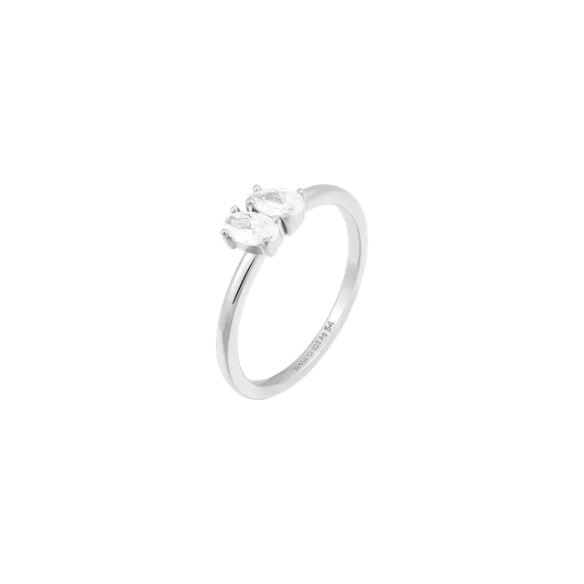 xenox-radiant-duo-ring-925-sterlingsilber-rhodiniert-mit-zirkonia-oval-und-tropf image 1