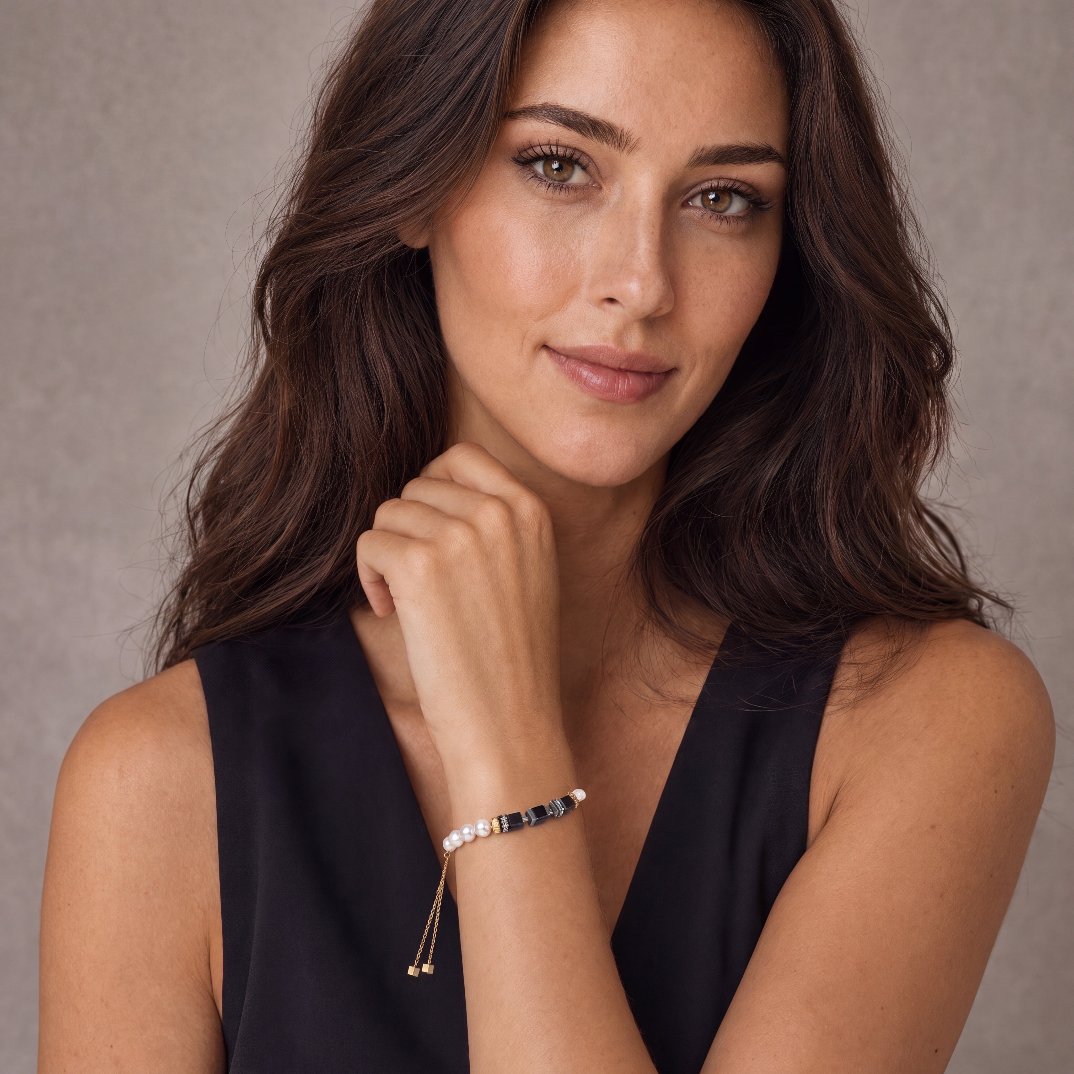 coeur-de-lion-precious-fusion-offset-slider-armband-onyx-14-22-cm image 4