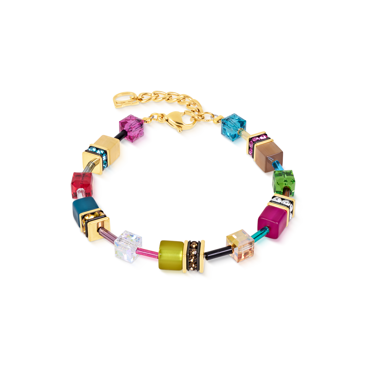 coeur-de-lion-geocube-iconic-armband-multicolor-joy-gold image 1