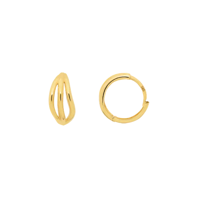 xenox-fine-trio-creolen-585-gelbgold image 1