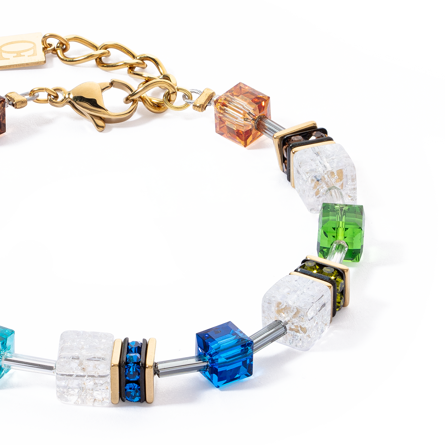 coeur-de-lion-geocube-iconic-nature-armband-multicolor-gold image 2