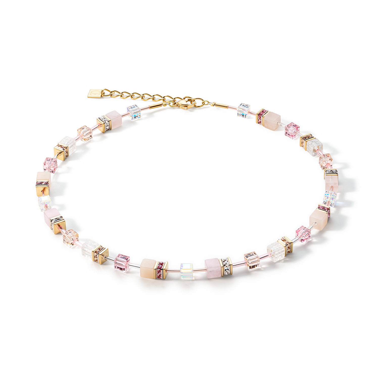 coeur-de-lion-geocube-iconic-precious-halskette-hellrosa-gold image 1