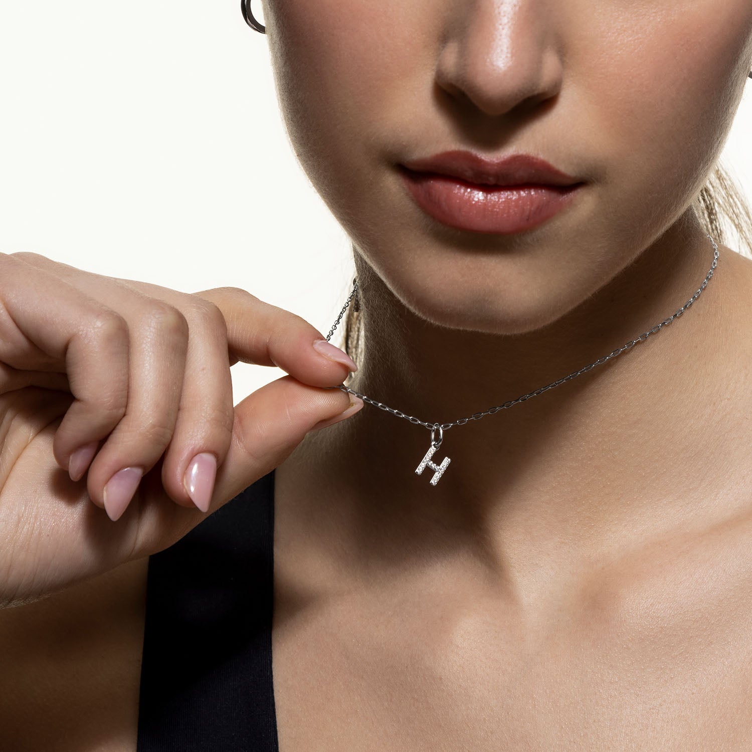 xenox-h-letter-charm-925-sterlingsilber-18k-vergoldung image 4