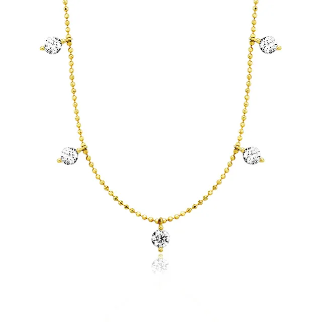 julie-julsen-hanging-crystal-kette-vergoldet-mit-7-zirkonia image 1