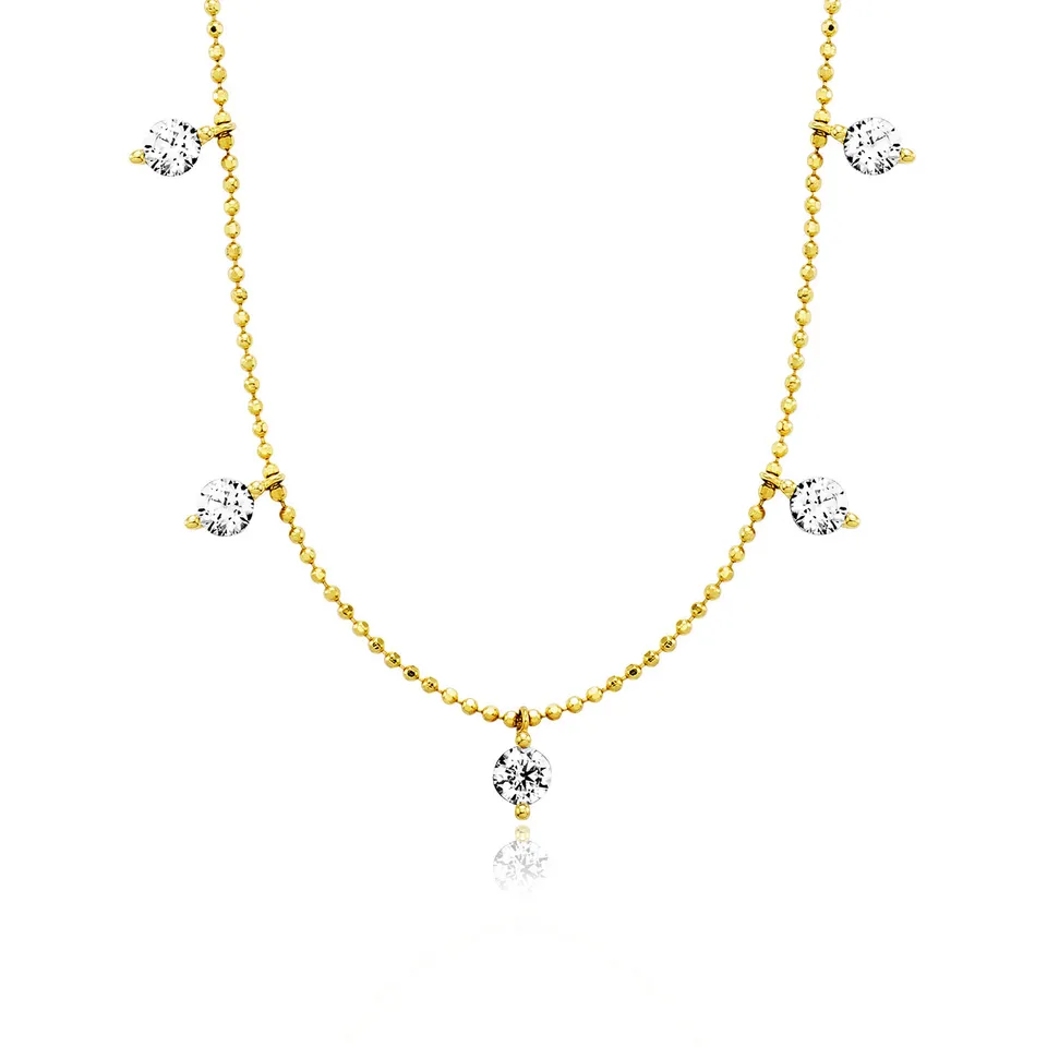 julie-julsen-hanging-crystal-kette-vergoldet-mit-7-zirkonia image 1