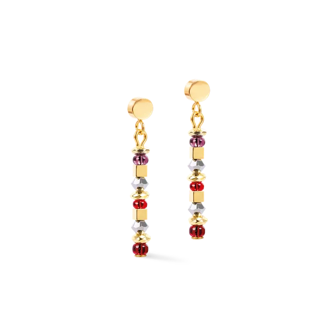 coeur-de-lion-ohrringe-golden-whisper-braun-rot-3-cm-gold image 1