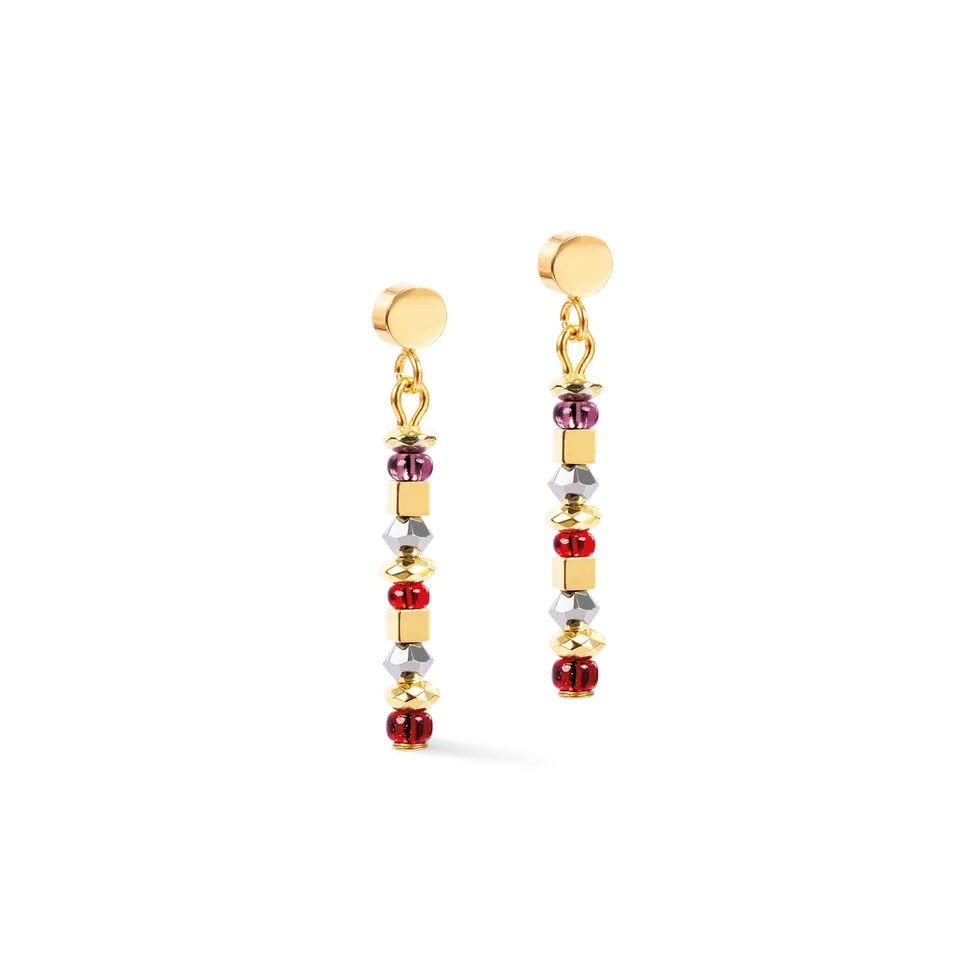 coeur-de-lion-ohrringe-golden-whisper-braun-rot-3-cm-gold image 1