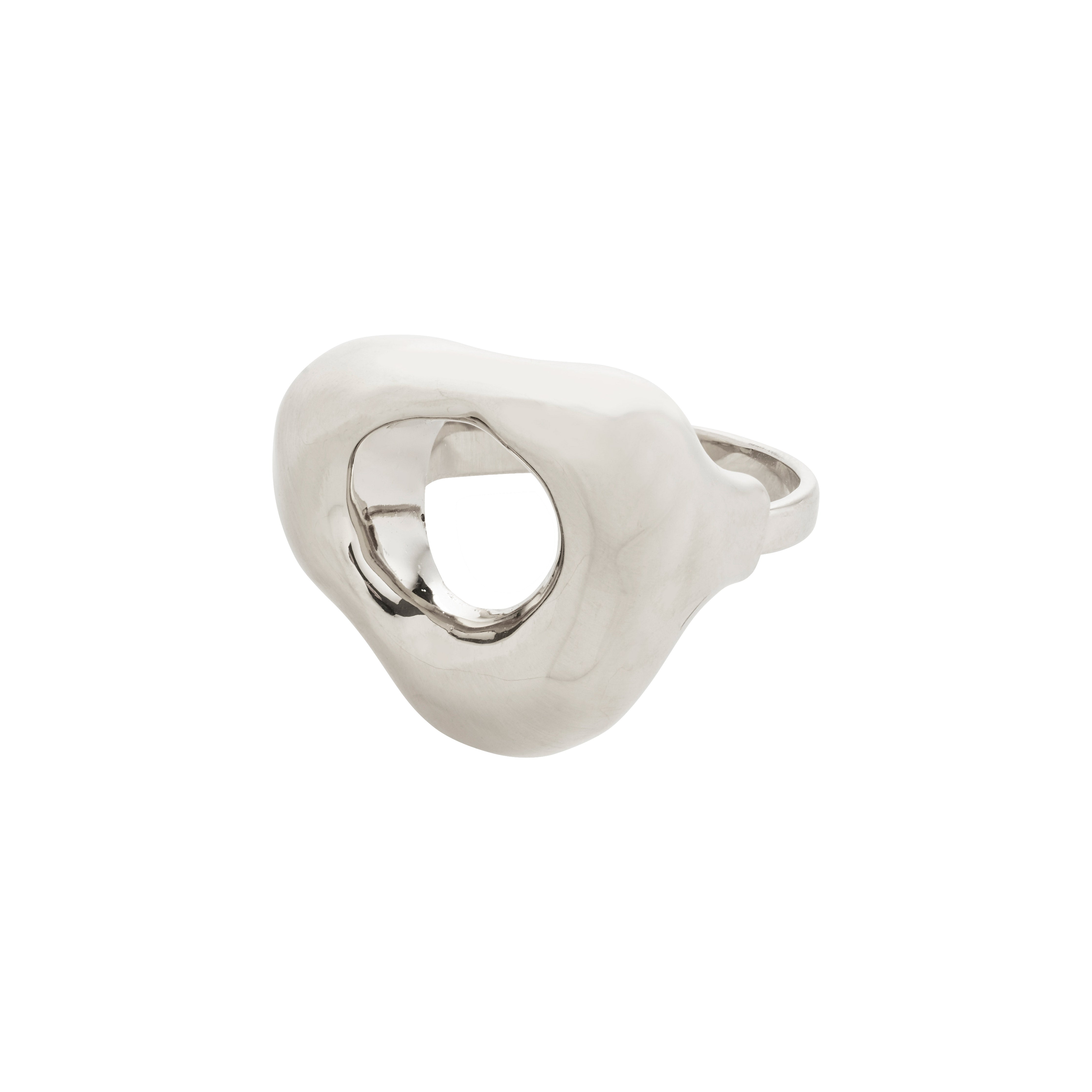 pilgrim-free-ring-versilbert-organischer-statement-ring-verstellbar image 1