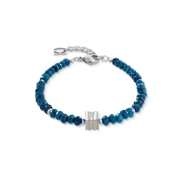 coeur-de-lion-armband-wave-essence-navy-jade-silber image 1