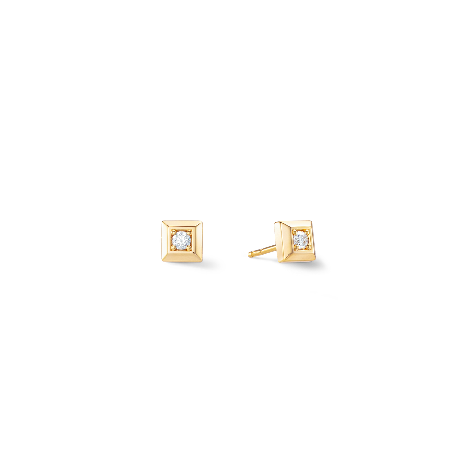coeur-de-lion-statement-collection-sparkling-square-ohrringe-6-mm-gold image 1