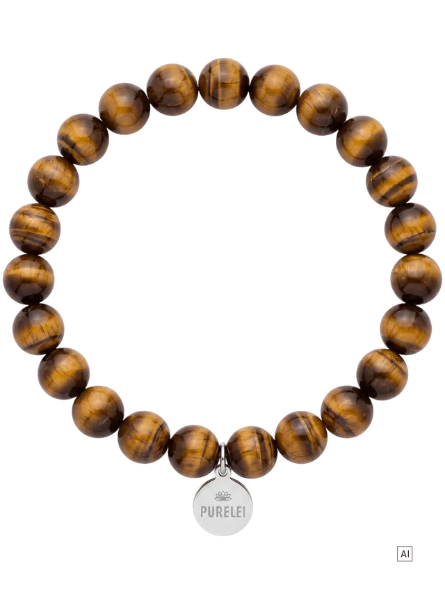 purelei-tiger-stone-essence-armband-tigerauge-perlenarmband-silber-20-cm-unisex image 1