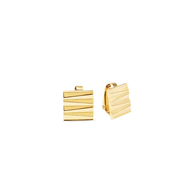 coeur-de-lion-ohrclips-square-wave-gold image 1
