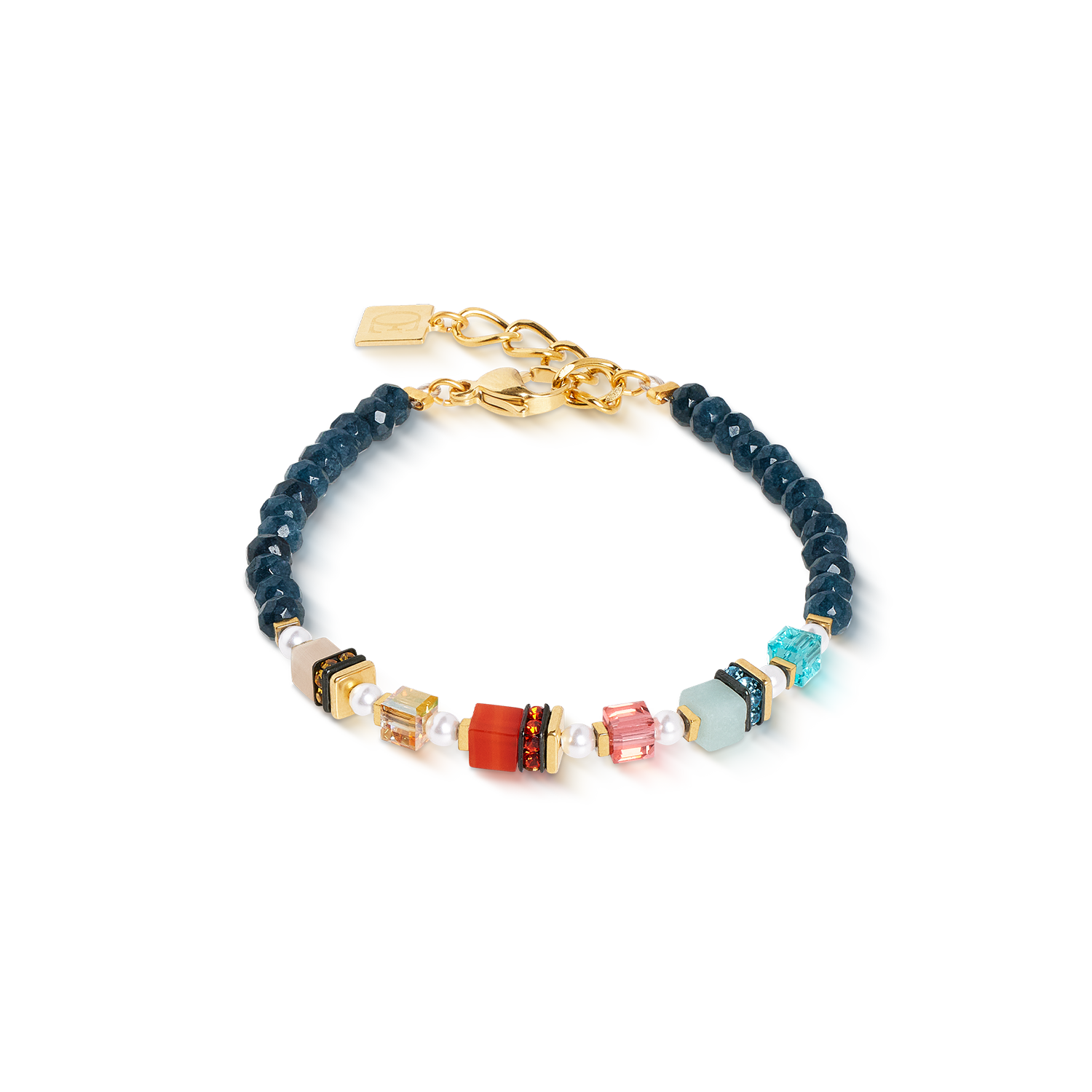 coeur-de-lion-armband-sparkling-princess-spikes-gold-multicolor-edelsteine image 1